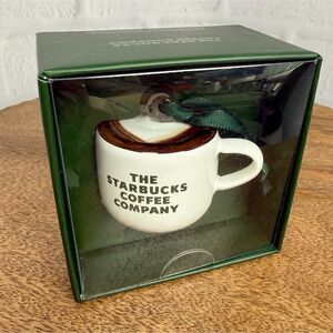 NEW 2025 Starbucks Ornament LATTE HEART Mini Coffee Cup Mug Christmas USA